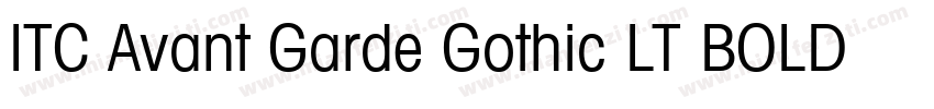 ITC Avant Garde Gothic LT BOLD字体转换